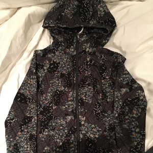 lululemon athletica Black Floral Hoodie